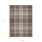 Edge Collections - 9' x 12' - Brown - Plaid Indoor Outdoor Area Rug for High Traffic Spaces - 1 Piece